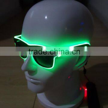 Specialize in High luminance Lime EL wire sunglasses / Lime EL sunglasses / Lime EL glasses