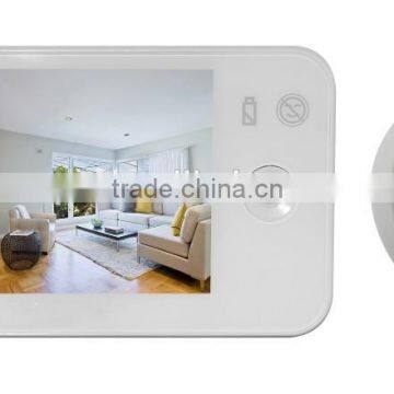 3.5 inch HD color TFT display wide digital door peephole viewer, door camera Support Time / Date / Photo Taking / Slid