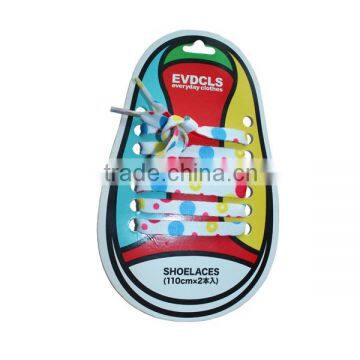 Colorful dots dye sublimated polyester shoelace