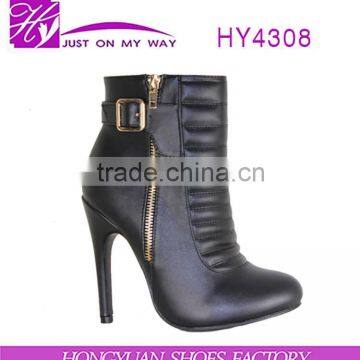 Sexy ladies pointed toe ankle boots for ladies winter boot shoes