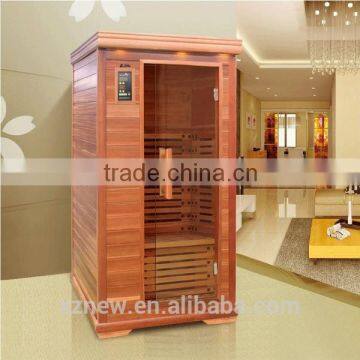 Hot sale solid wood infrared sauna room , 1 person sauna