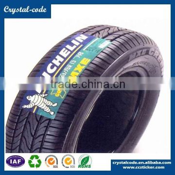 custom printed strong glue rubber silicone heat resistant tire label