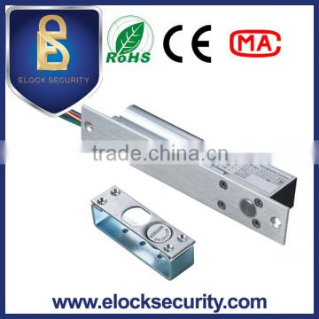 Mortise electric bolt lock with door and lock status output