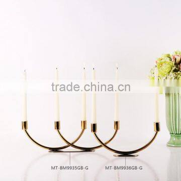 Modern style metal craft candle holder home decor