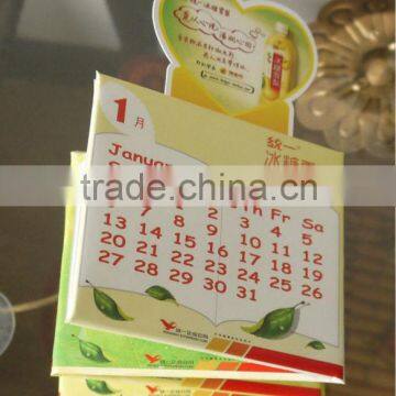 2014 top sale 4 fold table calendar