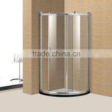 Round Shape Tempered Glass Framed Sliding Shower Enclosure