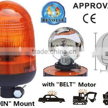 E-MARK Revolving Halogen Warning Light, ECE MARK Rotating Halogen Warning Beacon(SR-BL-501R-3) With Europe DIN Mount Pole Beacon