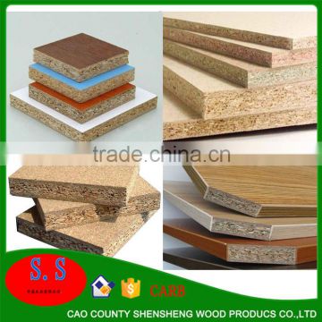 Competitive price flakeboard wood grain melamine faced chipboard for kitchen cabinet organizer