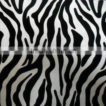 Flocked PU sofa zebra with soft hand-feeling