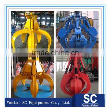 high quality Excavator Grapple Scrap Grab Hydraulic Orange Peel Grab PC400