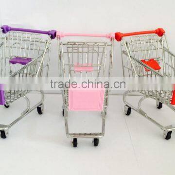 Kids mini toy supermarket shopping cart,Mini metal cute shopping cart toy,Promotion gift toy shopping cart