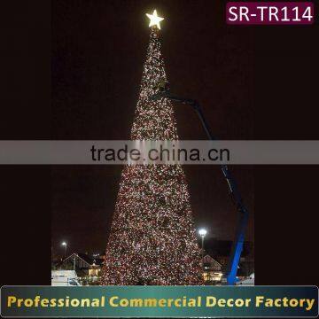 32ft 35ft 38ft outdoor pre lit large giant christmas tree with led decoration