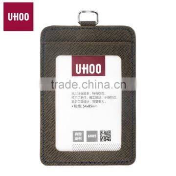 leather id card holder for working card,leather badge holder