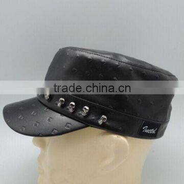 Fashion Punk Polyester Hook and Loop Custom Flat Top Hats photo-3