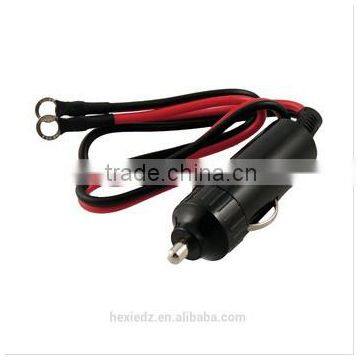 DC 12V Car Auto Push Button Cigarette Lighter Black with 38cm Cable