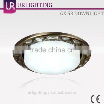 Clear Antique Iron Ceiling Light, Downlight GX 53