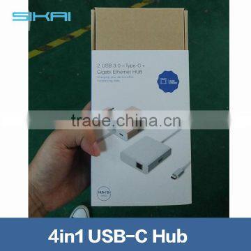 For USB Type-C Laptop For New MacBook Chrome Book Pixel 2 USB 3.0 Type C Hub Support Charging and Internet photo-4