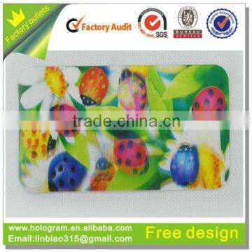 Design high quality 3D square pvc card in china