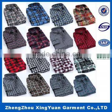 Wholesale plaid flannel shirt trendy mens shirts 2016