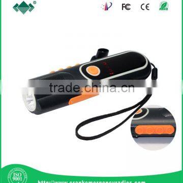 dynamo light flashlight radio with USB charger