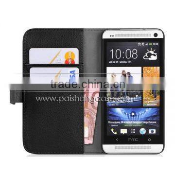 Wallet flip leather case for HTC One M8