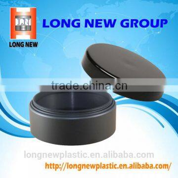 Plastic Cosmetic Small Black Cream Jar with Black Screw Cap (Different Width)