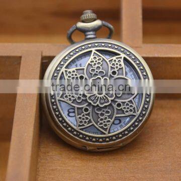 factory directly cheap flower design antique pocket watch