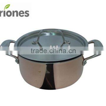 3-PLY CLAD COPPER SAUCEPOT(TR-3C2020)