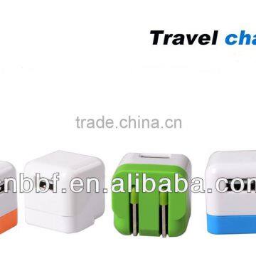 USA Foldable usb wall charger for the iphone5,for iphone4,for Samsung