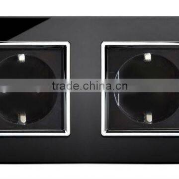 RTS2000 SHUKO Dual Double Plug Socket Black