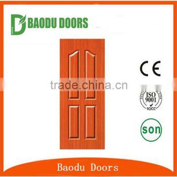 Baodu interior position swing open style melamine single wooden door skin