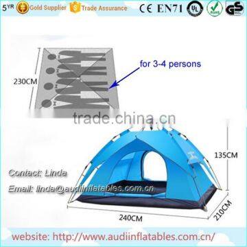 2016 Popular Double Layers Military Hiking Camping Tent With Fiberglass Pole