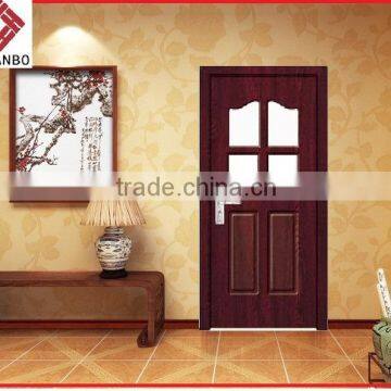 Glass fan sample wood door