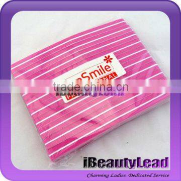 Double sponge nail file nail buffer file pink color nail art file