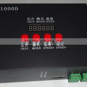 K-1000D;DMX SD card pixel controller;support standard dmx512 chip/DMX512AP-N/WS2821A;drive1024pixel;with address writer function