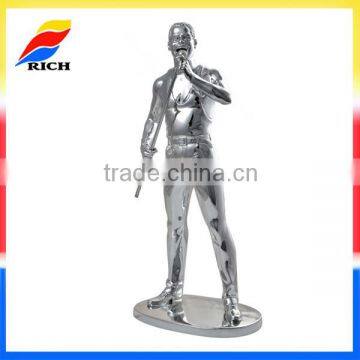 cr plated shining polyresin figurine