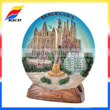 Wholesale cheap polyresin scenery plate for home decor