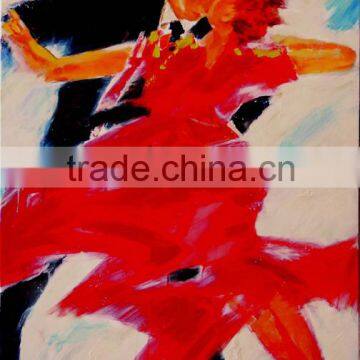 High Skills Artist Hand-painted, Abstract Spanish Flamenco Dancer Oil Painting On Canvas Spanish Flamenco Dance Oil Paintings