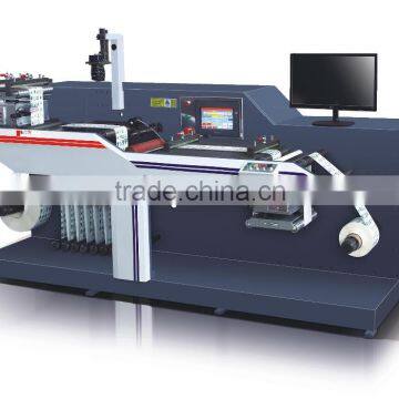 High speed adhesive label inspecting and rewinder machine