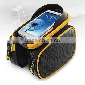 ROCKBROS Bike Bicycle Ride Frame Front Head Top Tube Bag&Double IPouch Cycling saddle Pannier For Cell Phone Smartphone Case