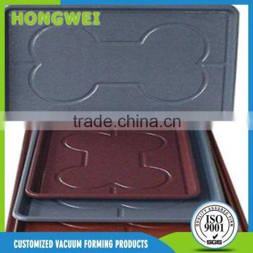 Thick plastic thermoformed tray