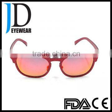 old fashion high-tech look red carbon fiber sunglasses with custom logo