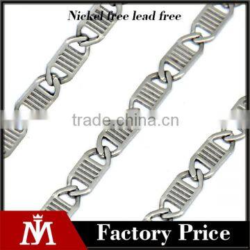 Stainless Steel Flat Silver New Design Biker Chain Jewelry