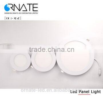 Customed China factory price high quality 6W 9W 12W round LED panel lights