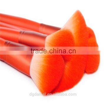 Professional Custom Logo Orange Makeup Cosmetic Brushes Set 24pcs With Orange PU Pouch photo-2