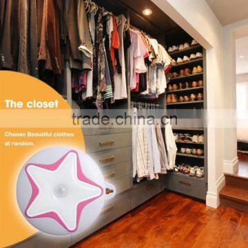NEW Led Night Light Sensor Star Shape Lamps Motion Sensor Night Light