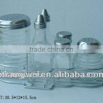 6pcs Clear Glass Jar Set Used for Spice
