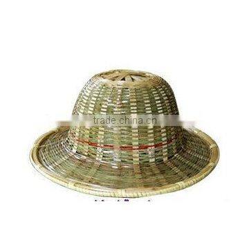 Bamboo material bee hat for protective beekeeping equipment