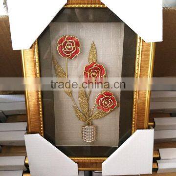 2016 Hot Sell Square Photo Frames Wholesale Photo Frame With Golden Rim