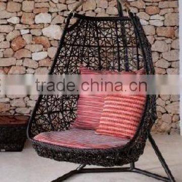 CH-CL079 rattan swing chair hanging egg with cushion